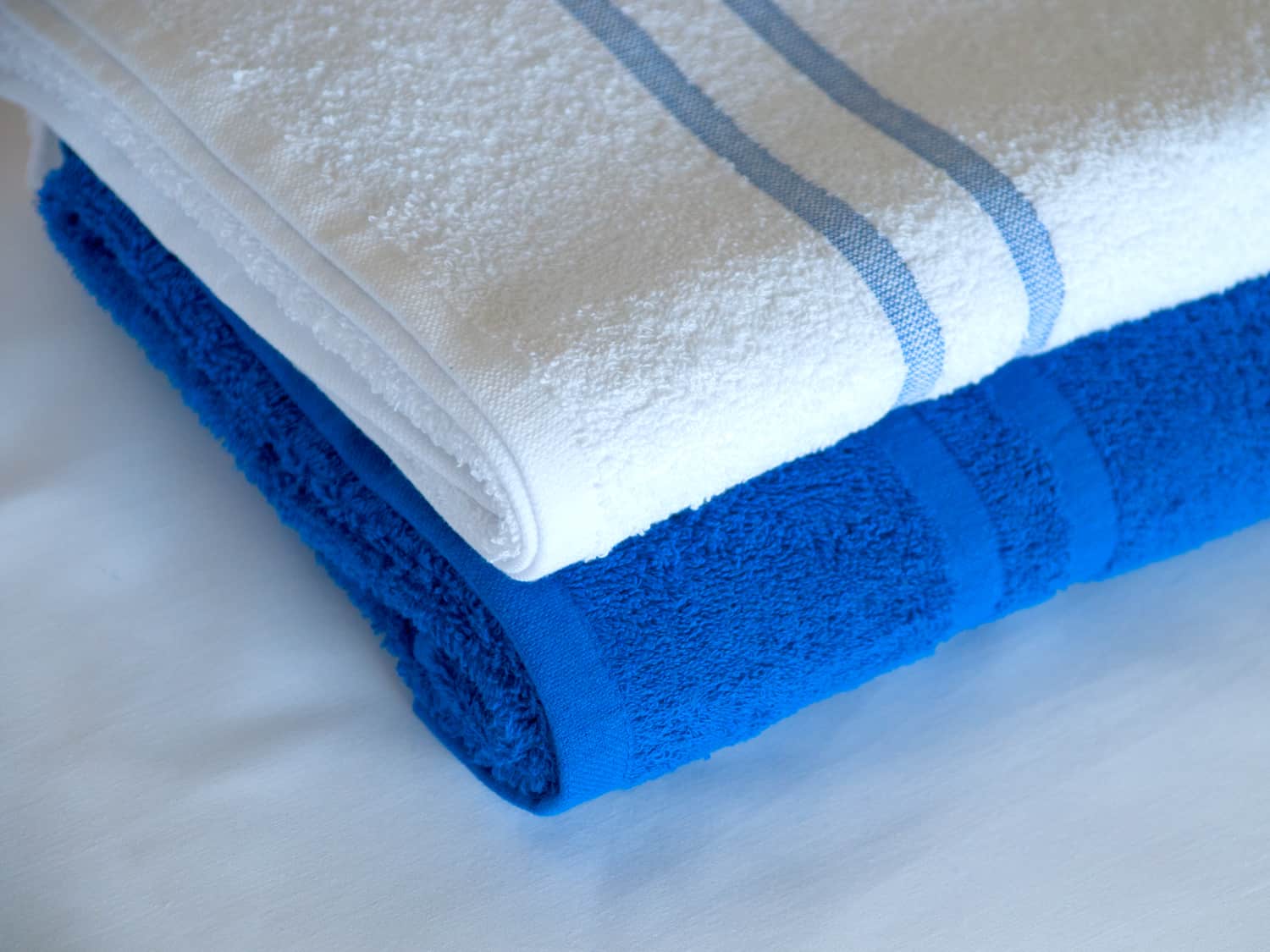 Leisure Centre Towels - Royal Blue & White with Blue Stripes